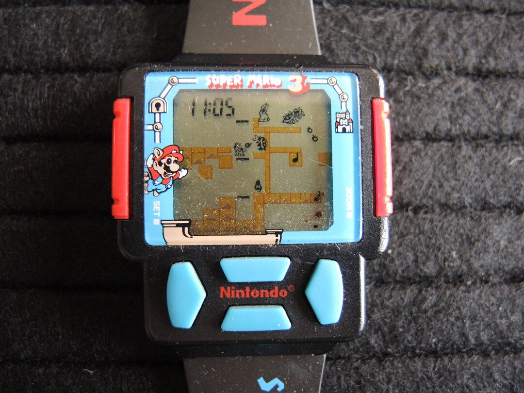 Nintendo Super Mario Wristwatch & Game Zeon Vintage Etsy