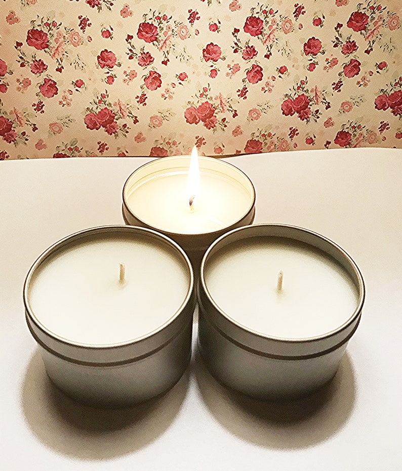 Gift Idea Hand Poured Candles Scented Candls Wax Candles Tin Candle Autumn Leaves 4 oz Soy Blend Candle Tin Autumn Gifts