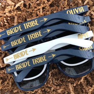 Personalized Bachelorette Sunglasses: Bride Tribe, Bridesmaid Sunglasses