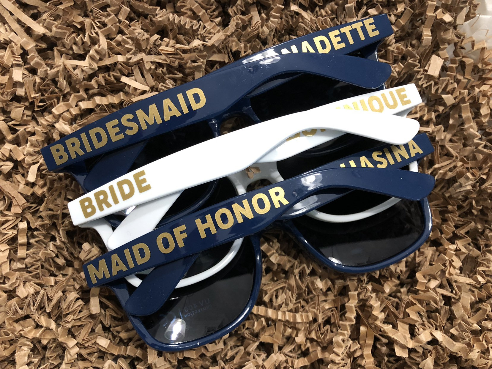Personalized Bridal Party Sunglasses: Bachelorette, Team Bride, Bride…