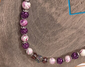 Royal Purple Beaded Necklace