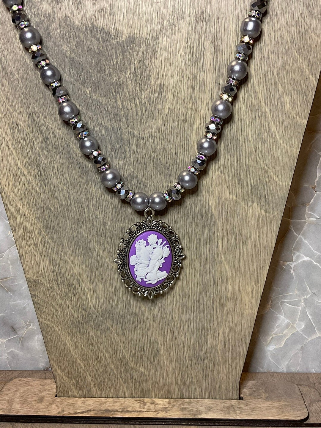 Cameo Fairy Beaded Necklace and Bracelet Etsy