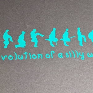 Monty Python Evolution of a Silly Walk sticker
