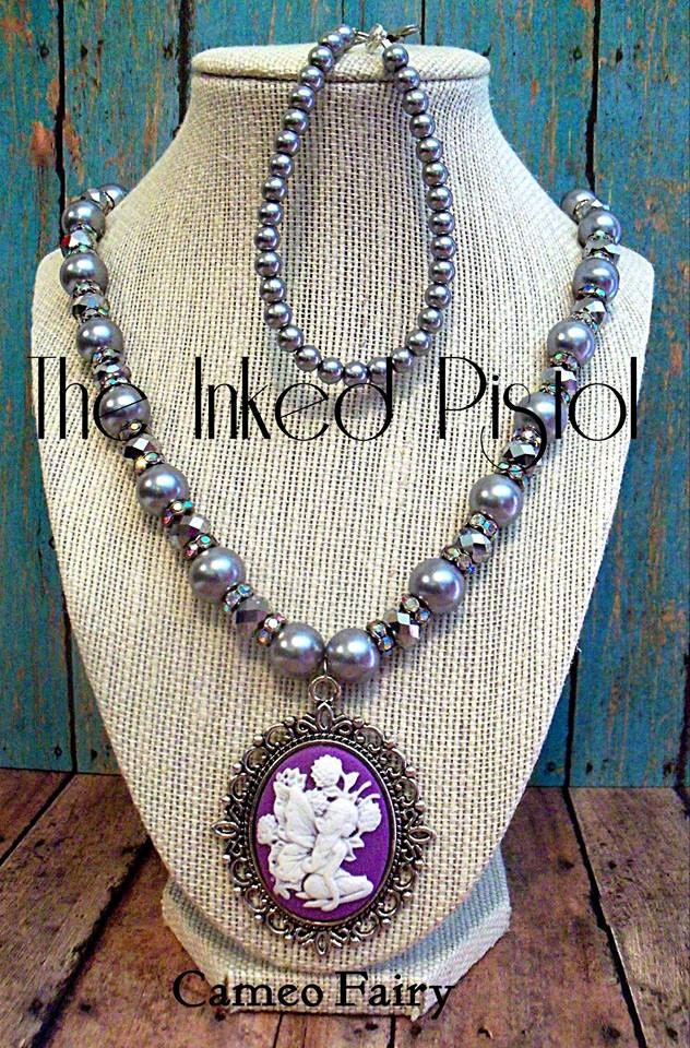 Cameo Fairy Beaded Necklace and Bracelet Etsy
