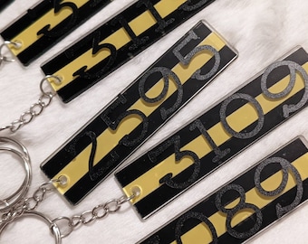 Thin Line Personalized Keychains