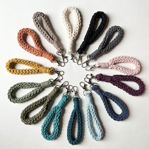 Braided Key Fob Wristlet - Made with 100% Recycled Cotton