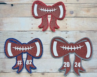 Football Bow Cutout for Homecoming Mum, Homecoming Supplies, Cheerleader Bow for Homecoming Mum, Hoco 2026, Mum cutouts for ribbon