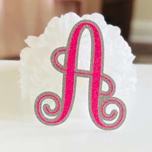 Custom letter cutout for homecoming mum, homecoming mum monogram, homecoming mum accessory, supplies for mum, Homecoming Mum trinket, Hoco