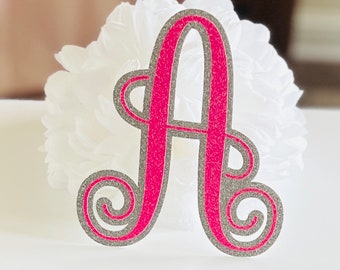 Custom letter cutout for homecoming mum, homecoming mum monogram, homecoming mum accessory, supplies for mum, Homecoming Mum trinket, Hoco
