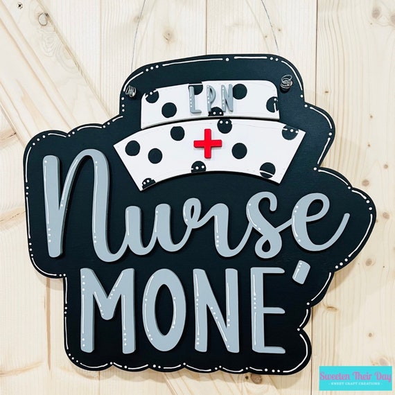 School Nurse Welcome Sign, School Nurse Door Hanger, Back to School, Custom Nurse Sign for Door, Gift for Nurse, RN Door Hanger, Nurse Hat