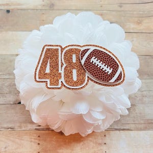 Football Cutout for Homecoming Mum, Homecoming Mum Cutout, Football Mum Decal, Custom Mum Cutout, Mum Supplies, Football Number Die Cut