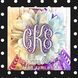 Homecoming Name, Homecoming Supplies, Monogram Mum, Name Mum, Personalized Monogram, Homecoming Mum Centerpiece, Garter Centerpiece Grad Lei