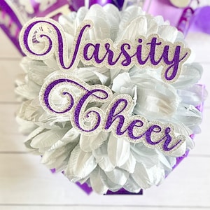 Homecoming Mum cheerleader, Word for mum,  homecoming mum accessories, supplies for mum, Homecoming Mum Word Centerpiece, Garter Centerpiece