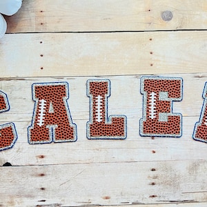 Custom Letter Cutouts for Homecoming Mum, Individual Football Letters Cutouts for Garter, Homecoming Mum Supplies, Homecoming Ribbon Name