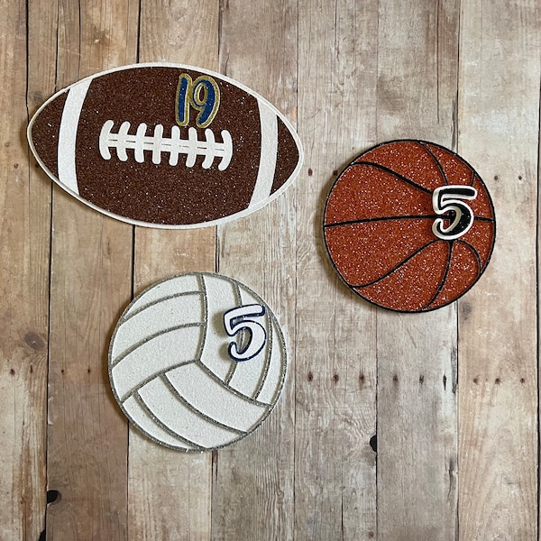 Sport Ball Cutout for Homecoming Mum, Volleyball Cutout, Basketball Cutout, Football Cutout, Baseball Cutout, Homecoming Supplies for Mum