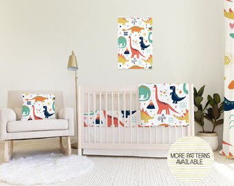dinosaur mini crib bedding