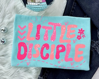 Little Disciple SVG, Christian Png, Kids Png, Religious Png, Floral Png, Preppy Png, Trendy Png, Faith-Based, Toddler Png, Bible Verse Png