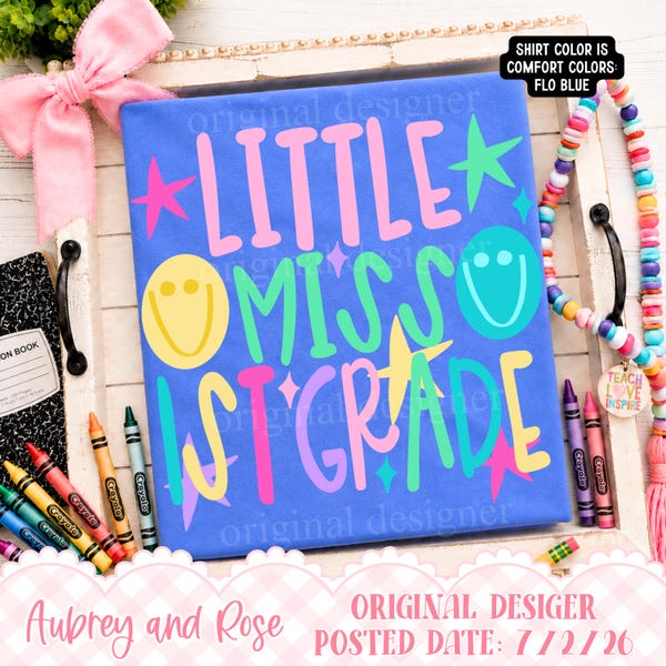 Little Fräulein Erste Klasse SVG, Girly Png, Preppy Png, Erster Schultag, Vorschule Png, Sterne Png, Zurück zur Schule Png, Trendy Png, Basteln