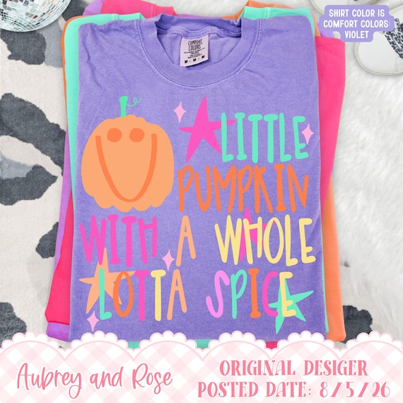 Little Pumpkin With A Lot Of Spice SVG, Fall PNG, Trendy Png, Toddler Png, Kids Png, Autumn Png, Fall Pumpkin Png, Stars Png, Preppy Png