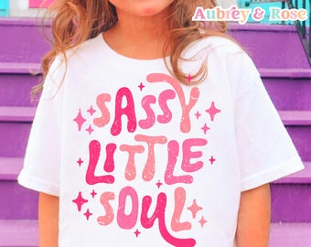 Sassy Little Soul SVG, Snarky png, schattige png, Sassy png Girly png, klein meisje png, wild kind png, Y2K, peuter png, retro png, preppy png