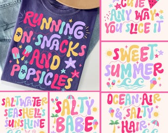 Summer SVG Bundle, Salty Babe Png, Girly Png, Sunny Png, Sunshine Png, Beach Bum Png, Vacay Png, Sweet Summer Png, Retro Png, Toddler Png