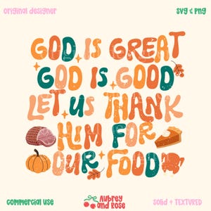 Turkey Gravy Beans and Rolls Digital PNG SVG Files for Cutting Machines Cricut, Funny, Thanksgiving, God is Great, Kids, Boys, Toddler, Cute