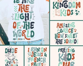 Kids SVG Bundle, Christian Png, Kids Png, Religious Png, Retro Png, Boy Png, Trendy Png, Faith-Based, Toddler Png, Bible Png, Funny Png