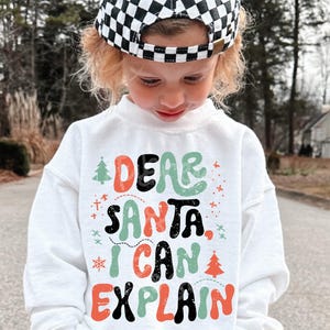 Little Boy Christmas PNG SVG sublimatie Cricut gesneden bestand Dear Santa Kid vakantie retro trendy groovy kleurrijk digitaal grafisch ontwerp DTF