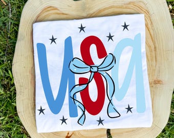 USA SVG, Merica Png, Patriotic Png, Memorial Day Png, Lake Day Png, Summer Png, July 4th Png, American Png, Preppy Png, Coquette Png, Bows
