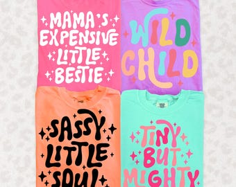 Kids SVG Bundle, Sassy Little Soul Png, Cute Png, Toddler Png, Retro Png, Girly Png, Little Girl Png, Wild Child Png, Mamas Expensive Bestie
