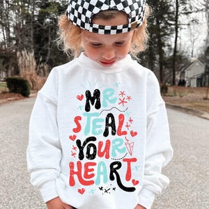 Grappige Valentijnsdag digitale PNG SVG-bestand sublimatie afdrukbaar hart kloppend gesneden bestand kleine jongens retro peuter shirt grafisch ontwerp DTF