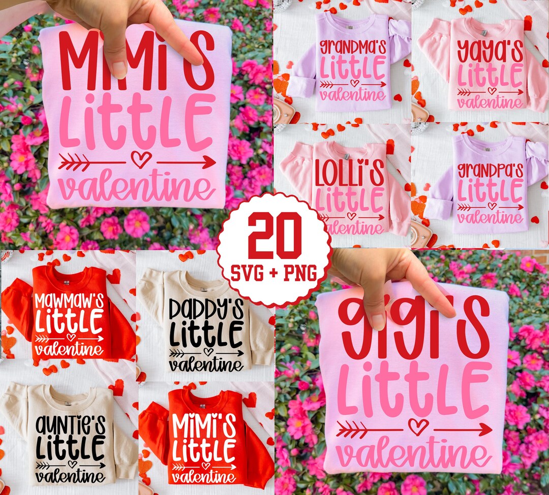 KIDS Valentines Day SVG, Bundle Valentines Svg, Cute Valentines Png ...