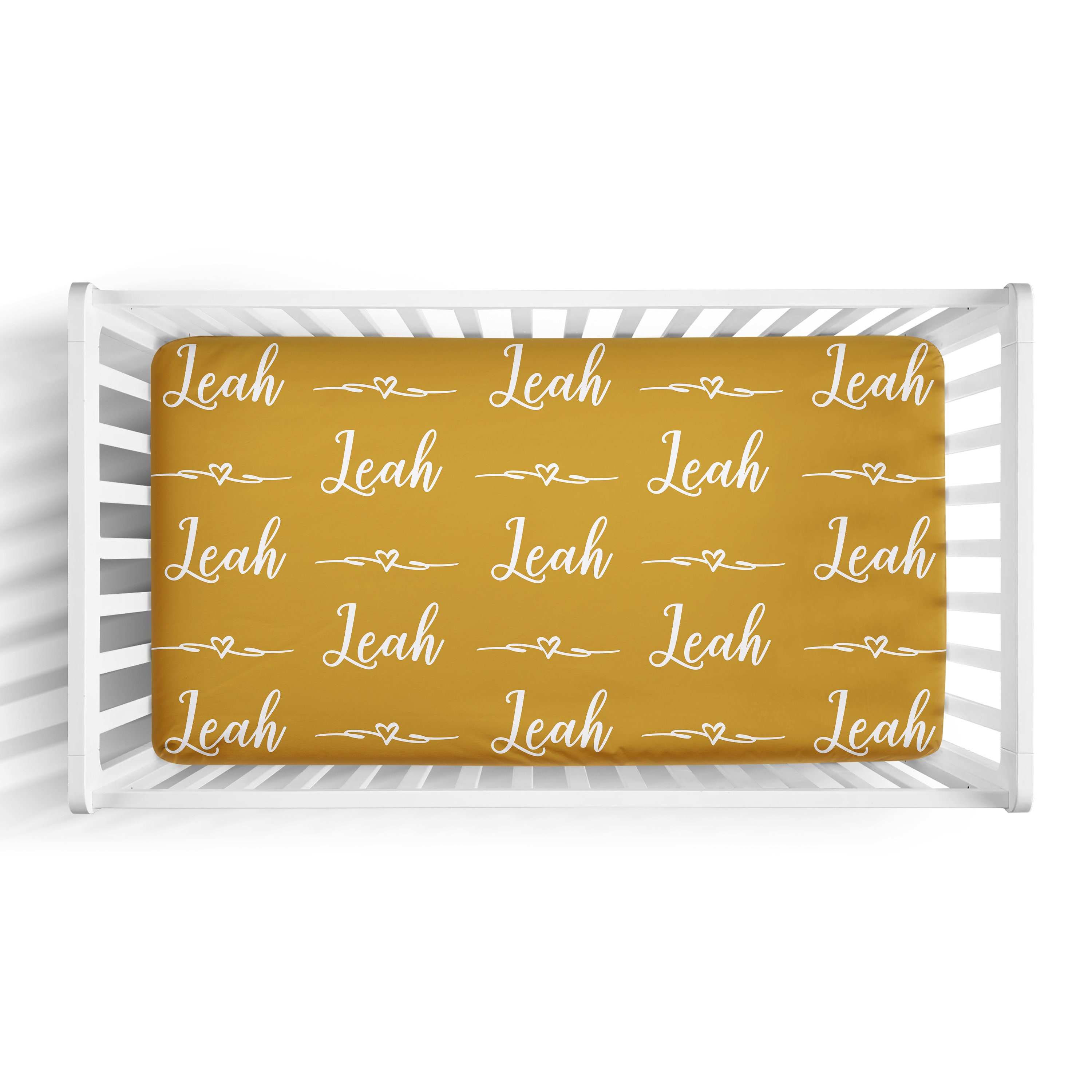 Minky Crib Sheet Eenvoudige Naam Blad Met Harten Meisje Etsy
