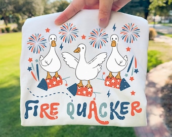 Fire Quacker SVG, Silly Goose Png, July 4th Png, Boy Png, USA Png, Fireworks Png, Patriotic Png, Fourth of July Png, Toddler Png