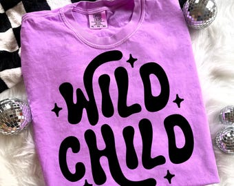 Wild Child SVG, Snarky Png, Leuke Png, Sassy Png Girly Png, Meisje Png, Grappig Png, Y2K, Helder Png, Peuter Png, Retro Png, Preppy Png