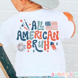 All American Bruh digitale PNG-sublimatie SVG Cricut-bestand Retro bout Independence Day 4 juli Memorial Day kleine jongen peuter kinderen DTF