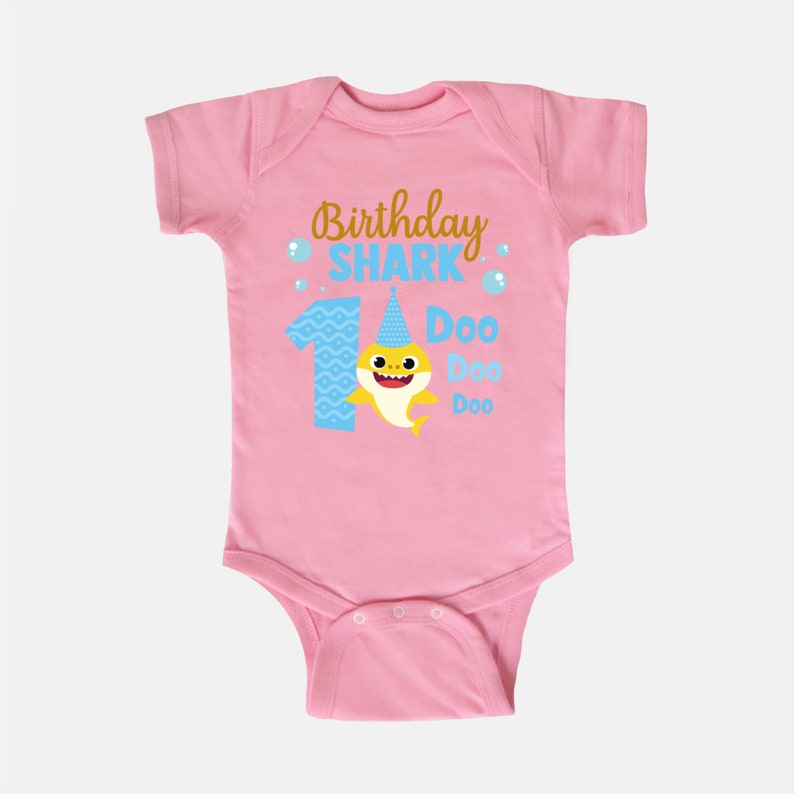 baby shark birthday onesie