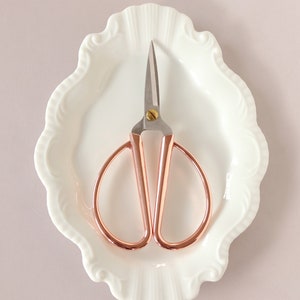 Rose Gold Scissors with a Sharp Stainless Steel Blade. Excellent for Sewing, Weaving and Macrame. Multipurpose Gift for Crafter.