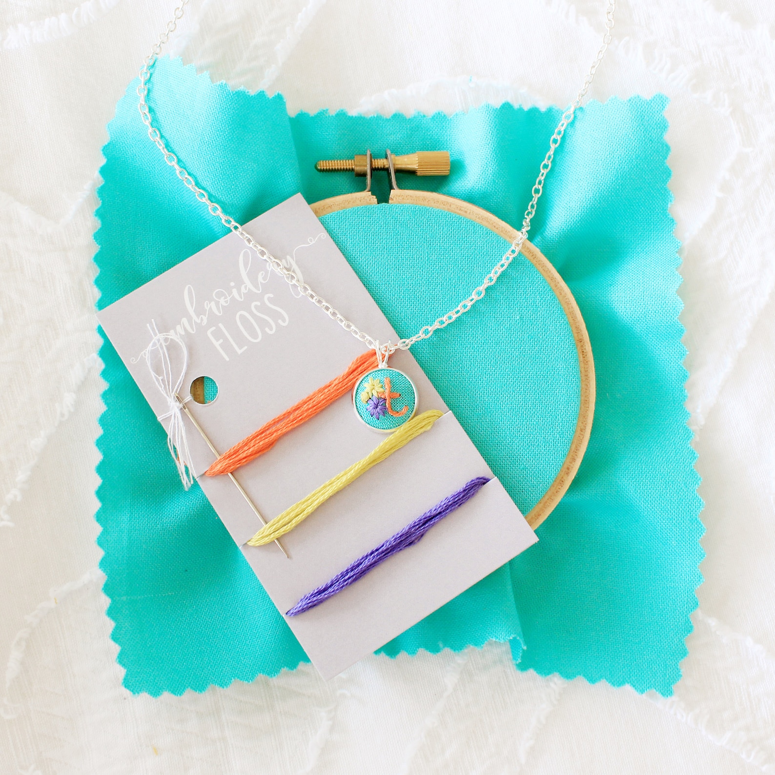 DIY Embroidery Kit Complete Jewelry Kit Colorful Modern Etsy