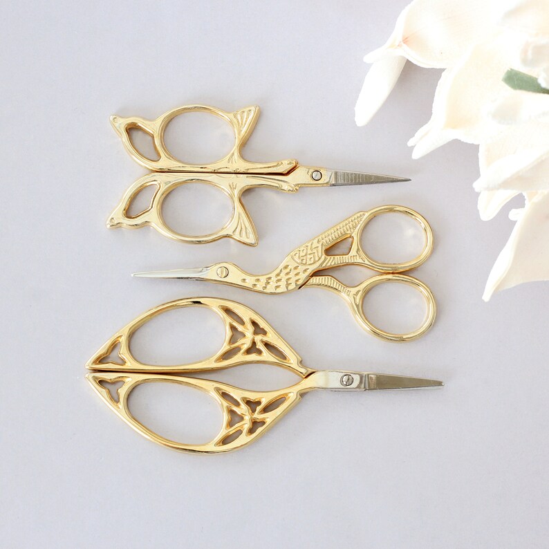 Gold Sewing Scissors. Fancy Embroidery Shears. Tiny/small Etsy Canada