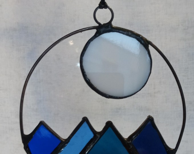 Full Moon and Four Mountains Light Catcher