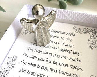 First Communion Gift Guardian Angel -  Completely Hand Made Religious Gift