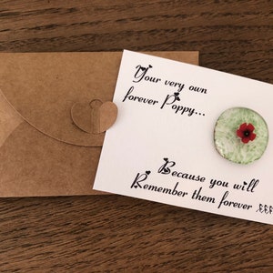 Poppy Remembrance Gift, Memorial Bereaved, Sympathy, Support, Inspiration, Motivation, Unique Unusual Gift PERSONALISED