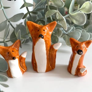 Fox Gift Hug - Ceramic Handmade image 2