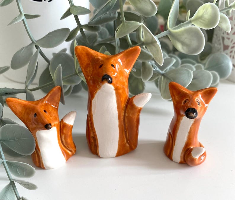 Fox Gift Hug - Ceramic Handmade image 2