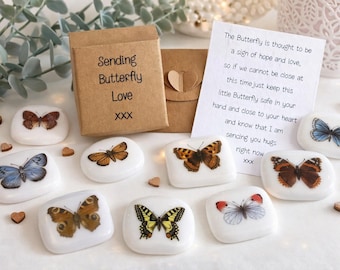 Butterfly Gift Sending Love Gift, Red Admiral, Tortoiseshell, Skipper, Large Blue, Swallowtail, Peacock - Support
