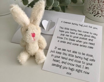 Bunny Gift Hug, Bunny Hug Gift, Unusual Personalised Unique Gift