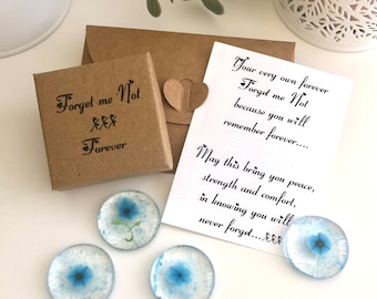 Forget me Not Remembrance Gift, Memorial Bereaved, Sympathy, Support, Inspiration, Motivation, Unique Unusual Gift