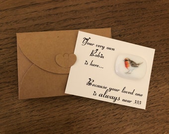 When Robins Appear Remembrance Memorial Robin Gift Message Card Support, Bereavement, Inspiration, Unique, Unusual