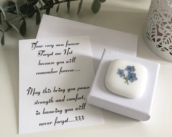 Forget me Not Remembrance Gift, Memorial Bereaved, Sympathy, Support, Inspiration, Motivation, Unique Unusual Gift PERSONALISED